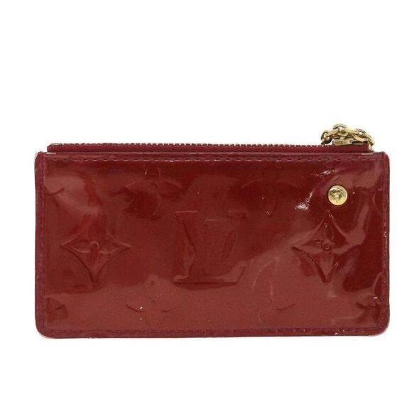 LOUIS VUITTON Monogram Vernis Pochette cree Coin Purse Red - Picture 2 of 15